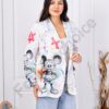 Blazer de dama cu imprimeu Mickey Mouse si efect stropit cod 10398-4