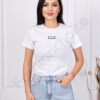 Bluza de dama moderna cu emblema-alb cod 1043-16