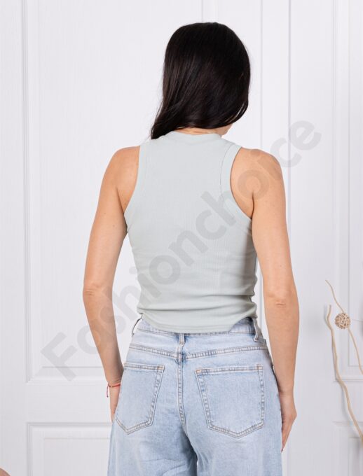 Top de dama din material elastic-menta cod 08525-3