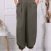 Pantalon de dama pentru vara cu croi lejer-kaki cod 77067-3