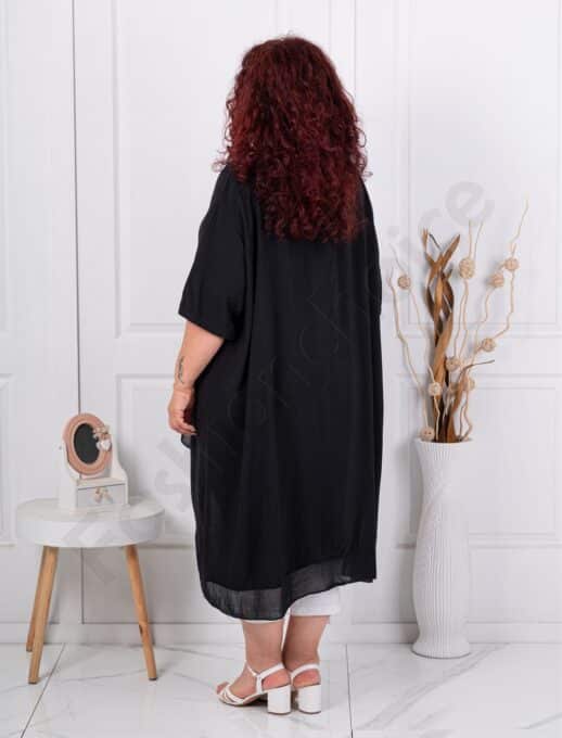 Tunica super maxi cu partea din spate alungita-negru cod 22244