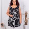 Top maxi pentru vara cu imprimeu de arta cod 21431-6