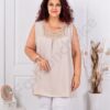 Top maxi pentru vara cu dantela brussel-capucino cod 2194-2