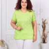 Bluza maxi din 100% bumbac cu imprimeu mica-lime cod 6965-4