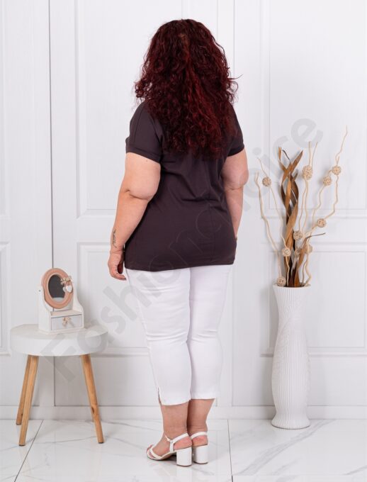 Bluza maxi din 100% bumbac cu imprimeu mica-ciocolata cod 6965-8