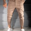 Pantalon pentru vara sport/elegant-moca-cod 231331-4