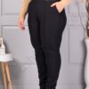 Pantalon maxi stilat de dama cu talie inalta si dunga exterioara cod 2494