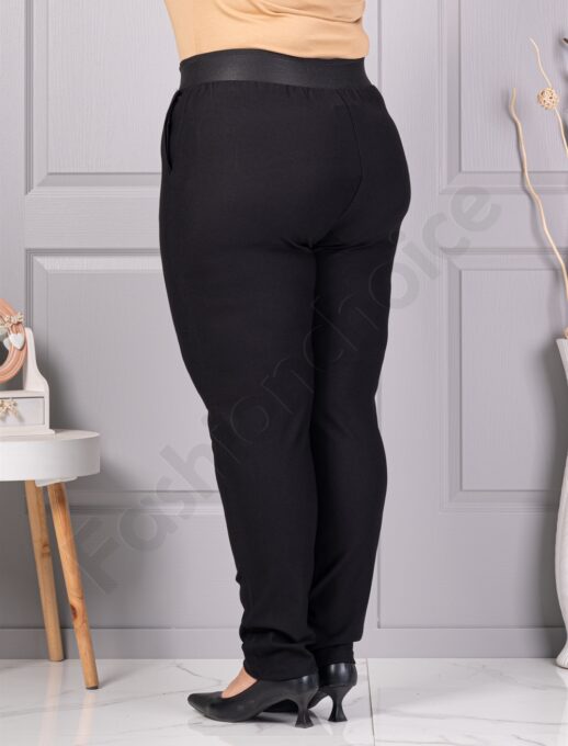 Pantalon maxi stilat de dama cu talie inalta si dunga exterioara cod 2494