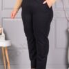 Pantalon maxi de dama cu silueta clasica si talie inalta cu pietricele cod 2494-1