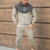 Compleu pentru barbati din fas cu platca contrastanta-gri cod TS-38А-1