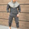 Compleu pentru barbati din fas cu platca contrastanta-grafit cod TS-38А-2