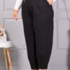Pantalon maxi clasici de dama cu accent in partea de jos cod 7344