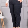 Pantalon maxi de dama cu curea din piele in culoare albastru royal cod 156