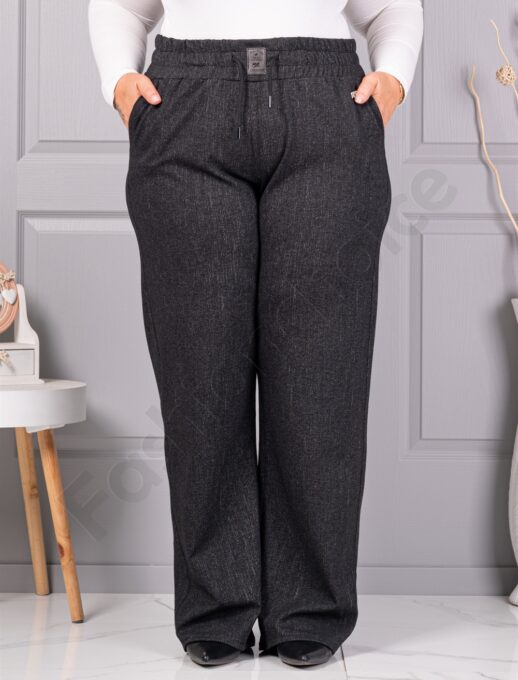 Pantalon maxi elegant de dama cu croi lejer-culoare melanj cod 2494-3