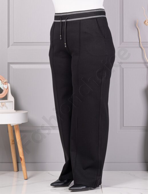 Pantalon maxi elegant de dama cu croi lejer si dunga exterioara cod 73902