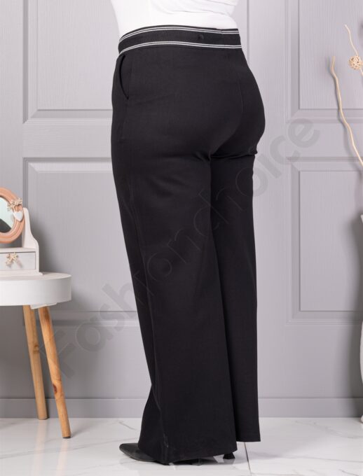 Pantalon maxi elegant de dama cu croi lejer si dunga exterioara cod 73902