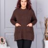 Tunica maxi eleganta din tricotaj finut cu buzunare-ciocolata cod 86831-1