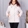 Geaca maxi usoara cu guler inalt si gluga-capucino cod 9880-1