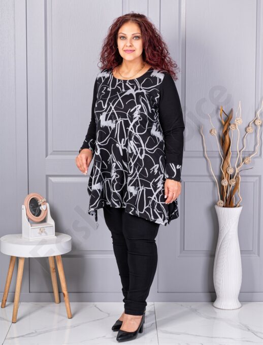 Tunica maxi groasa cu imprimeu abstract cod 261432
