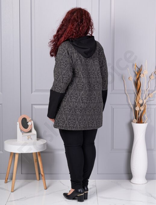 Jacheta maxi elegant de dama cu imprimeu Baroc cod 1212-5
