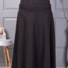 Fusta maxi din material gros in cloș cu imprimeu carouri cod 26369