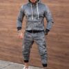 Compleu sport pentru barbati din plus cu inscriptii Paris-grafit cod 2125