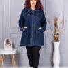 Trenci maxi gros de dama din denim elastic cod 26231