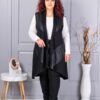 Vesta asimetrica maxi in combinatie cu material lucios cod 261308