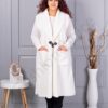 Vesta maxi elegant din bucle cu inchidere moderna-sampanie cod 2184-1