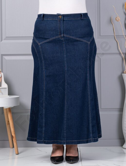 Fusta maxi groasa din denim elastic cod 26107
