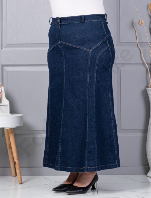 Fusta maxi groasa din denim elastic cod 26107