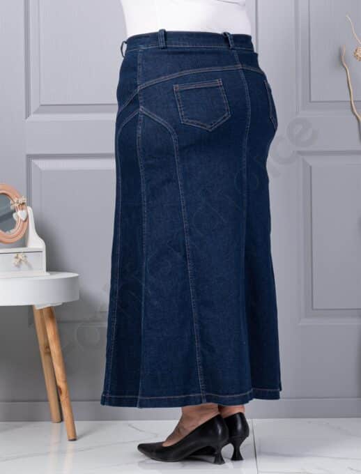 Fusta maxi groasa din denim elastic cod 26107