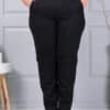 Pantalon maxi din catifea reiata cu talie elastica si aplicatie cod 2497-3