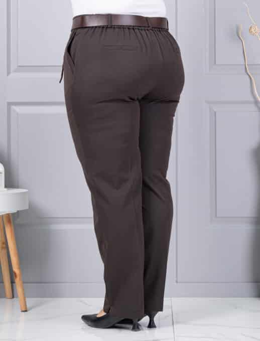 Pantalon maxi elegant cu curea in talie-maro cod 5080